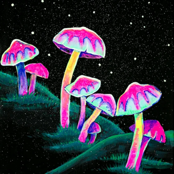 Male das Motiv Magic Mushrooms - ArtNight
