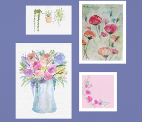 DIY und Aquarellkurse Aquarell: Blüten und Blätter