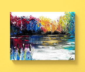 Abstrakt malen mit ArtNight Abstract Landscape
