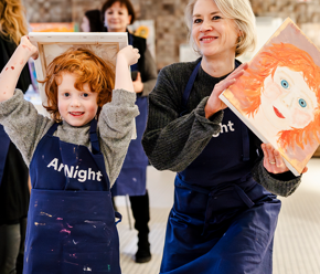 Neue ArtNight-Motive und -Erlebnisse Paint your Partner - Family and Kids
