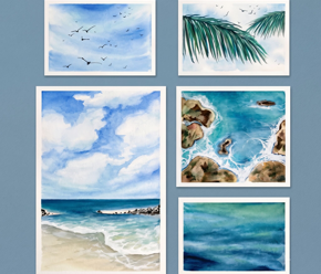 Neue ArtNight-Motive und -Erlebnisse Aquarell: Farben des Meeres