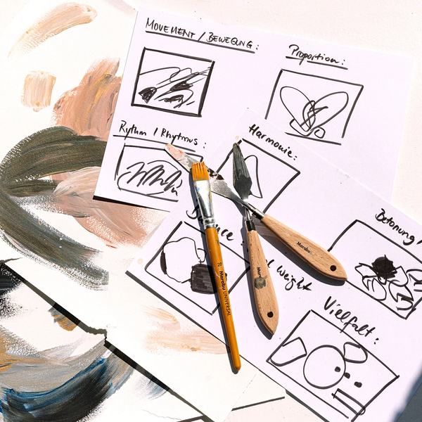 Techniken der Malerei: Abstrakte Komposition