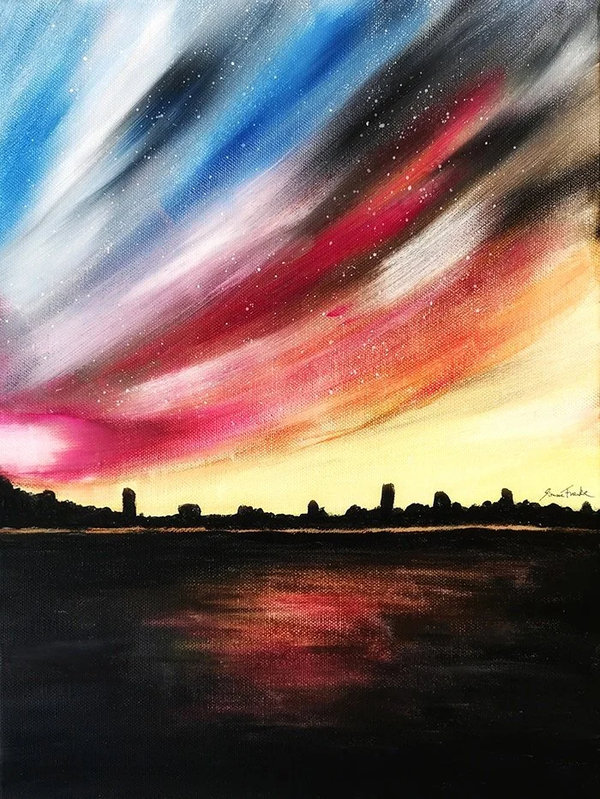 Abendrot über deine Stadt