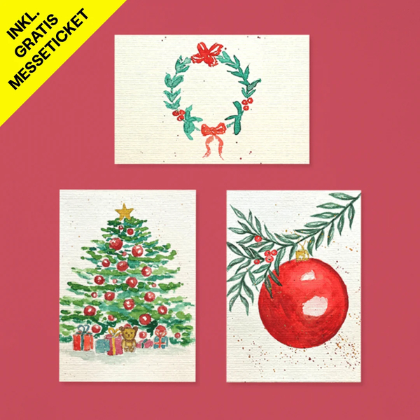 KREATIV-Messe-Special: Aquarell Weihnachtskarten
