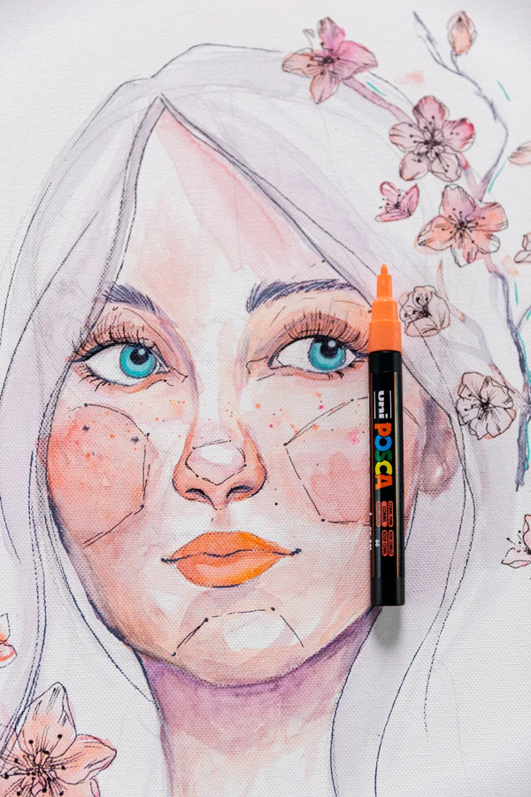 ArtNight x POSCA: Watercolour Portrait - Lerne Gesichter zeichnen