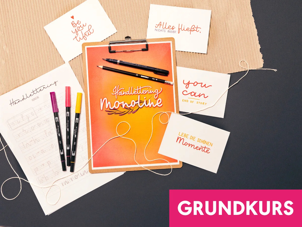 Grundkurs: Handlettering – Monoline 