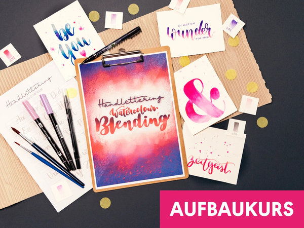 Aufbaukurs: Handlettering – Watercolour Blending