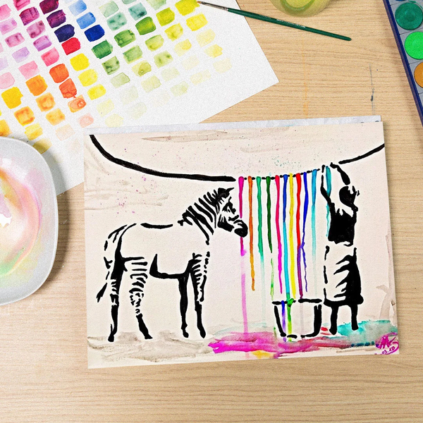 Banksy Washing Zebra
