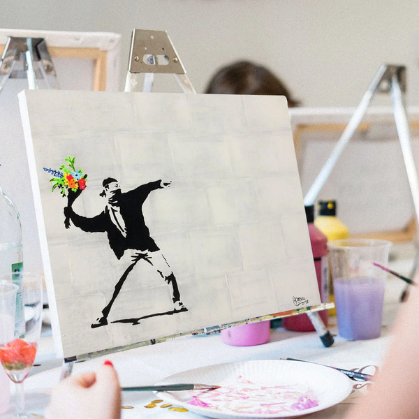 Paint like Banksy - Blumenstraußwerfer