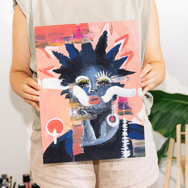 Mixed Media Porträt