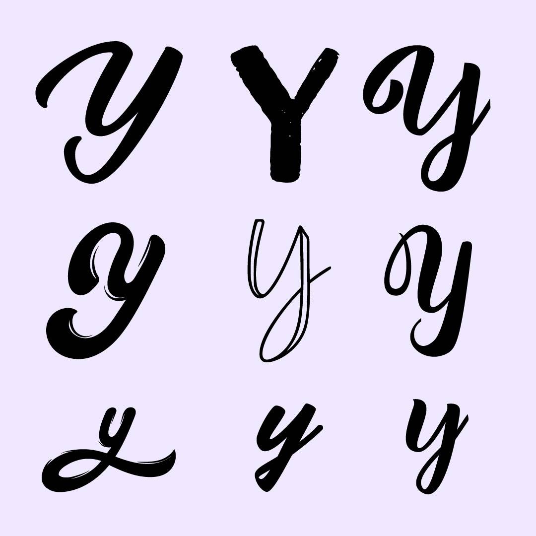 handlettering buchstaben-alphabet Y