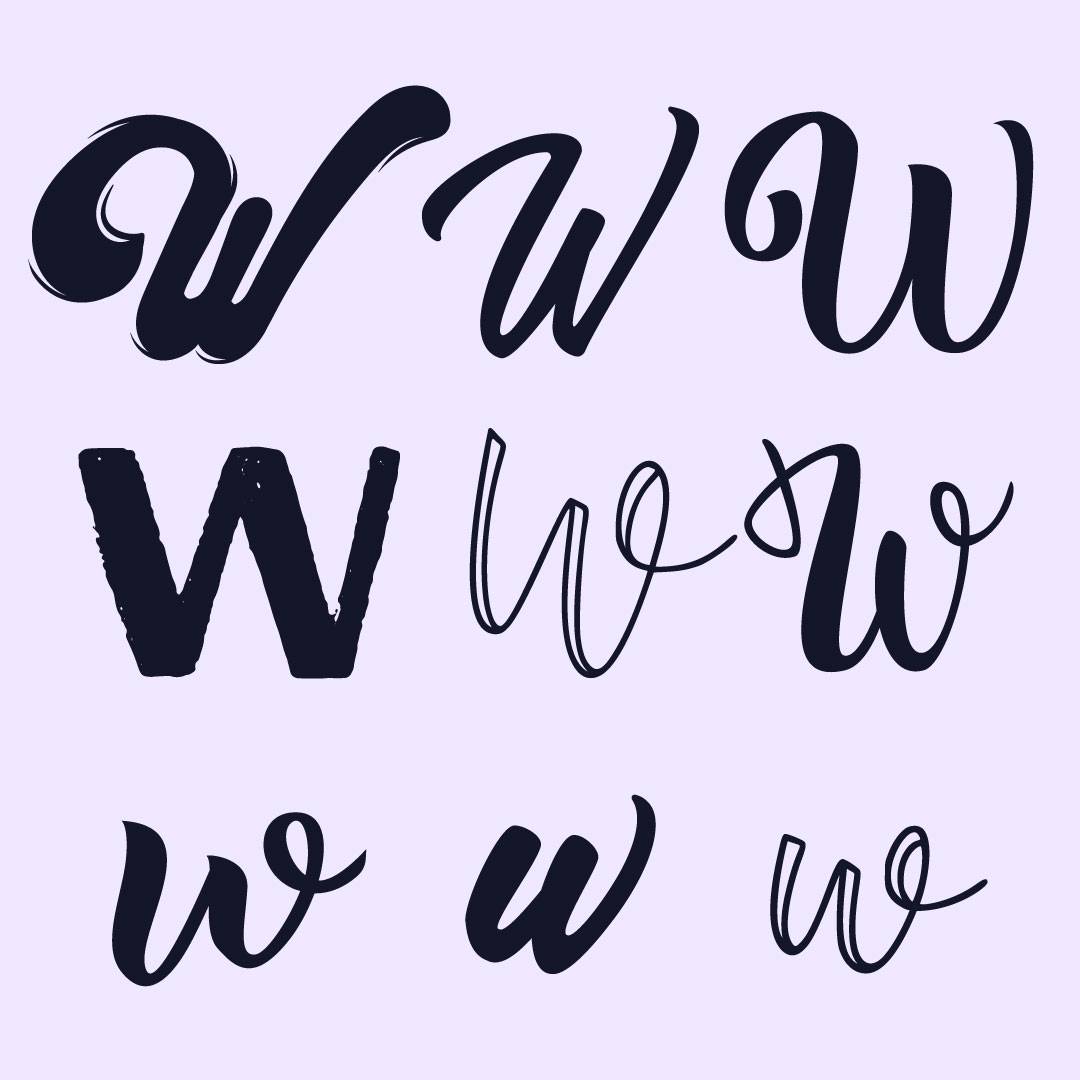 handlettering buchstaben-alphabet W