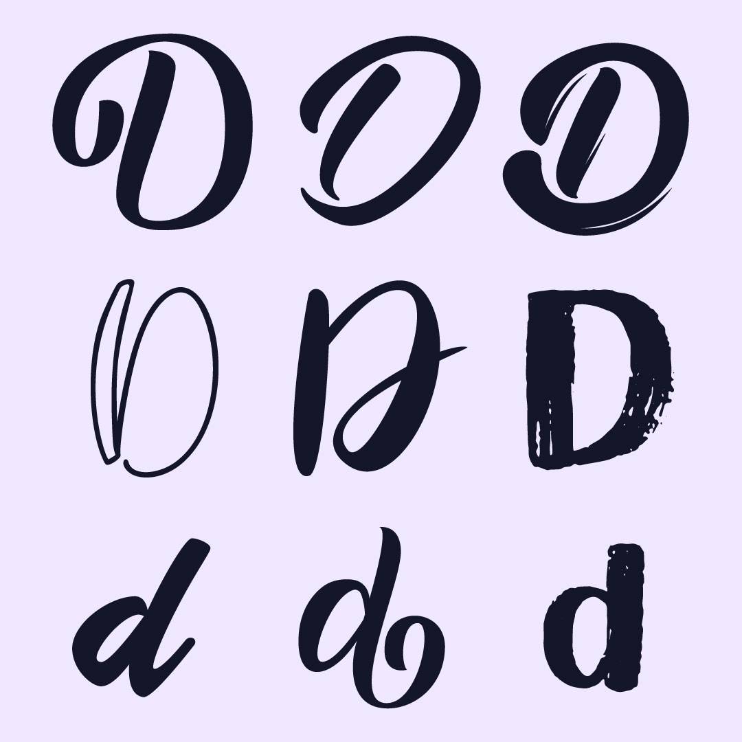 handlettering buchstaben-alphabet d