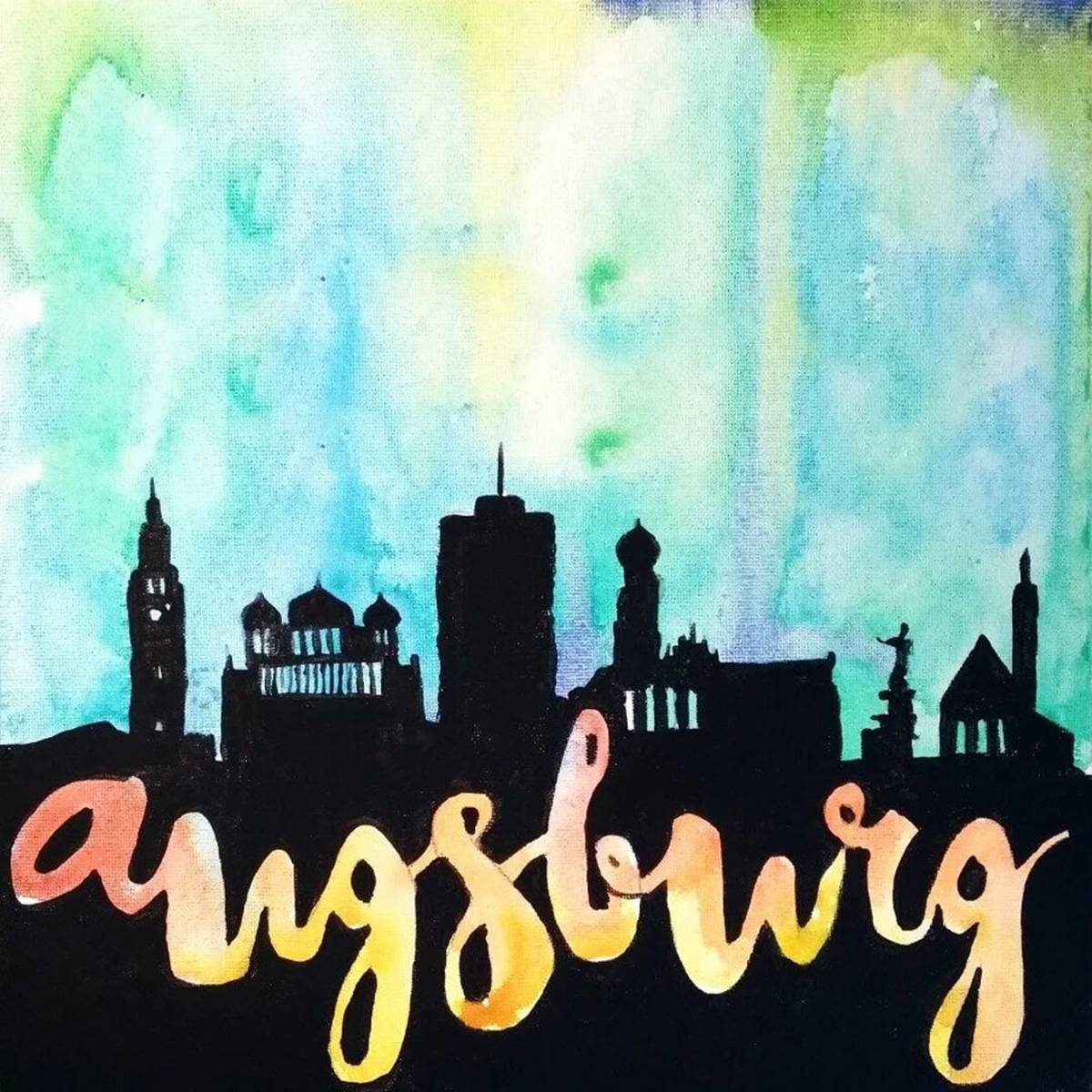 Skyline Ausburg Malen