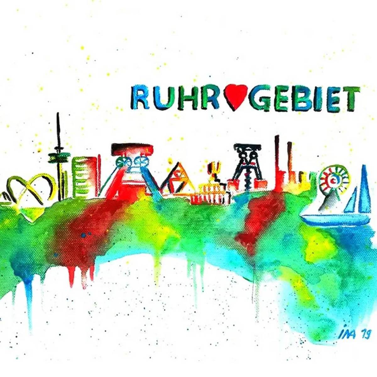 Skyline Ruhrgebiet Malen