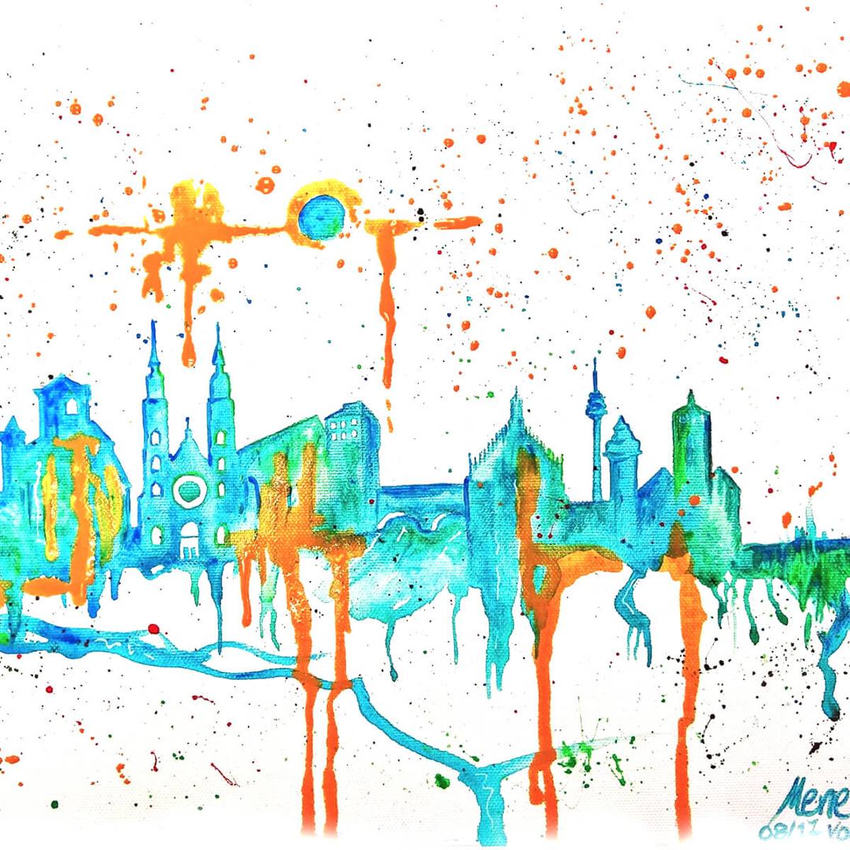 Skyline Nürnberg Malen
