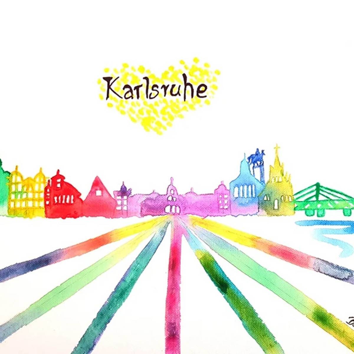 Skyline Karlsruhe Malen