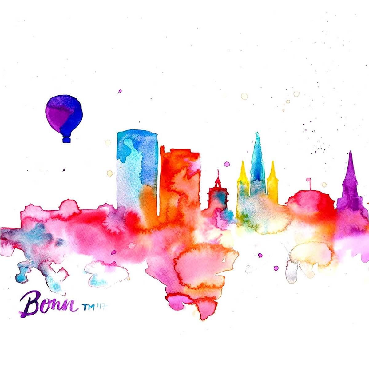 Skyline Bonn Malen