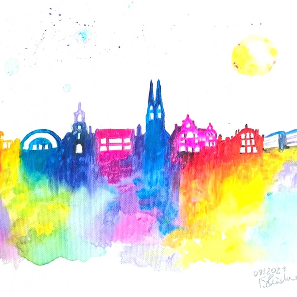 Skyline Bielefeld Malen