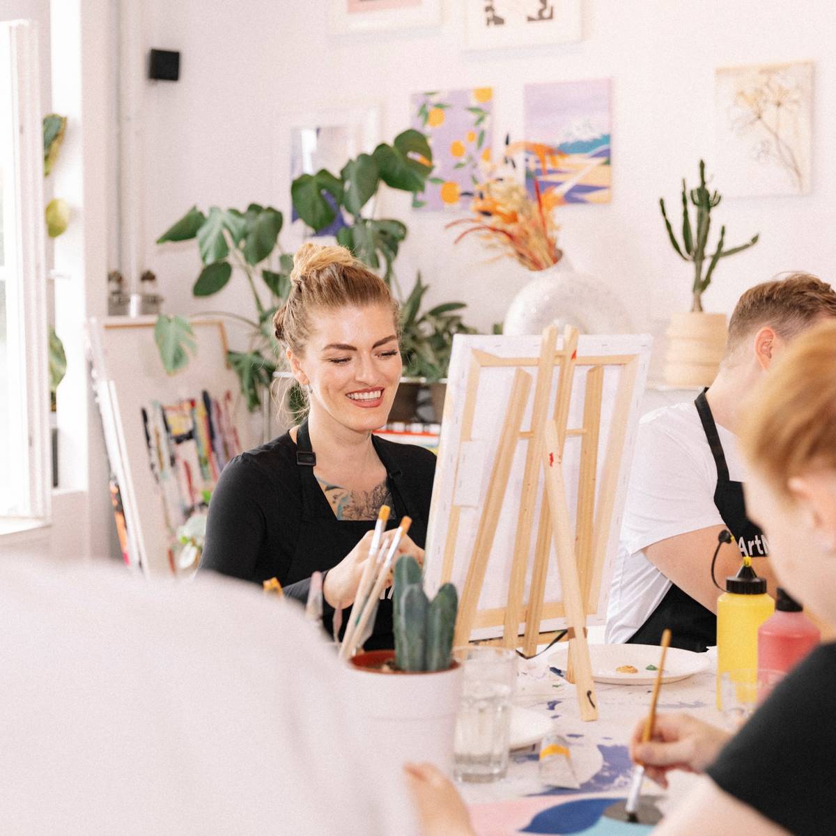 ArtNight Event Malplatz Alles Vorbereitet Malkurs Malworkshop
