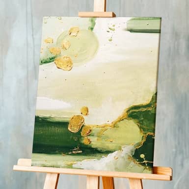 carousel-item-Abstrakt malen: Grün-Gold