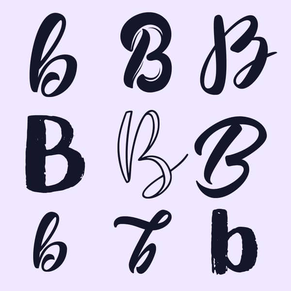 handlettering buchstaben-alphabet B
