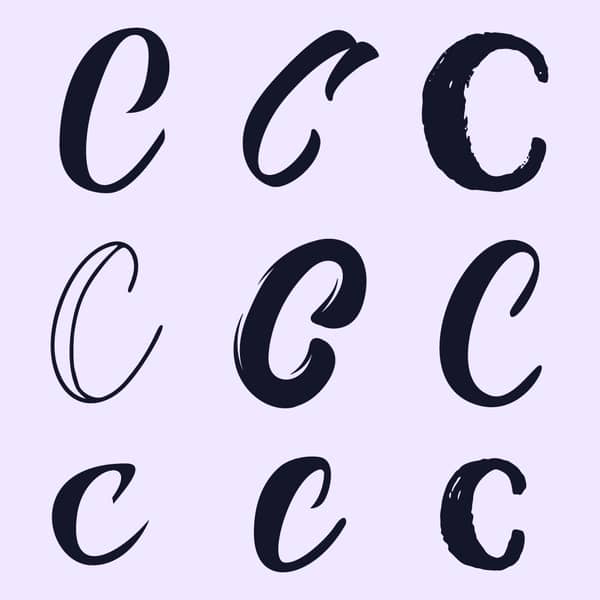 handlettering buchstaben-alphabet C