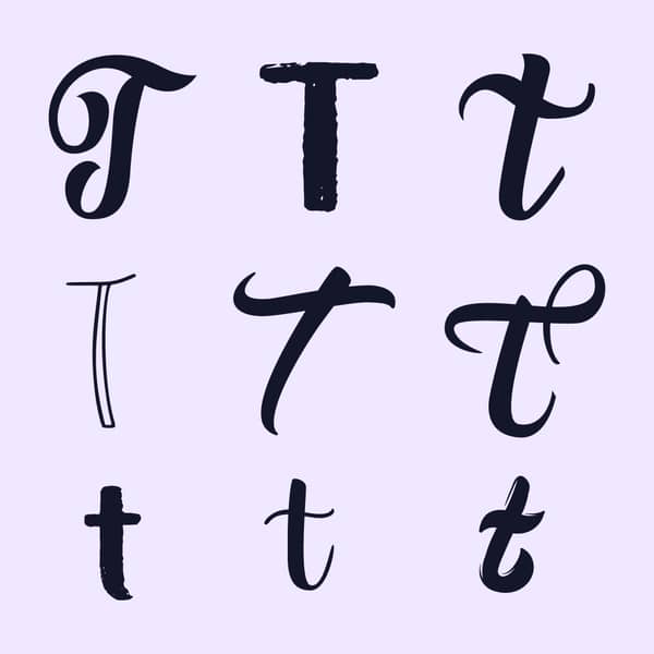 handlettering buchstaben-alphabet T