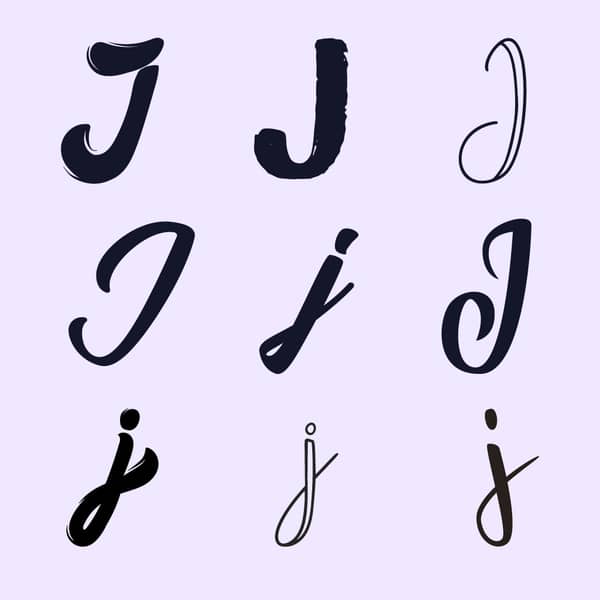 handlettering buchstaben-alphabet J