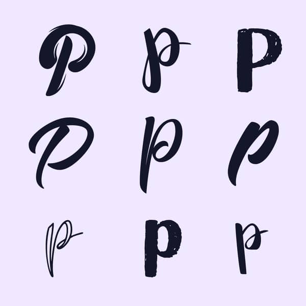 handlettering buchstaben-alphabet P