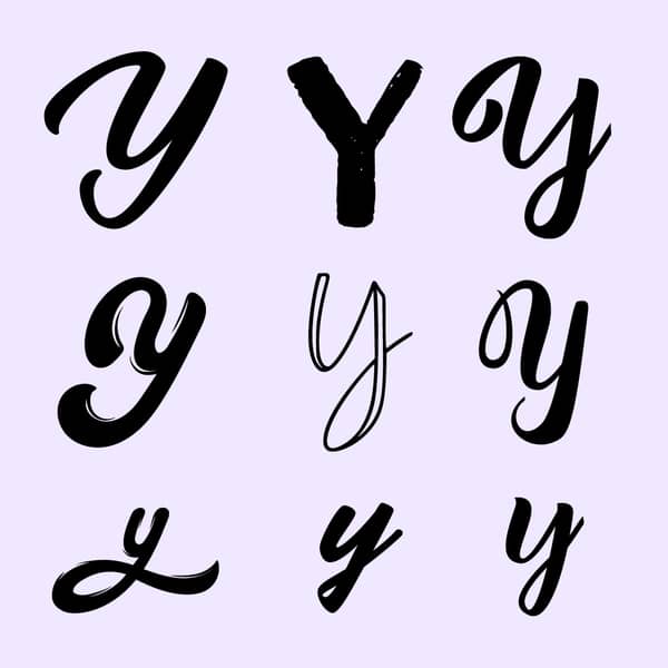 handlettering buchstaben-alphabet Y