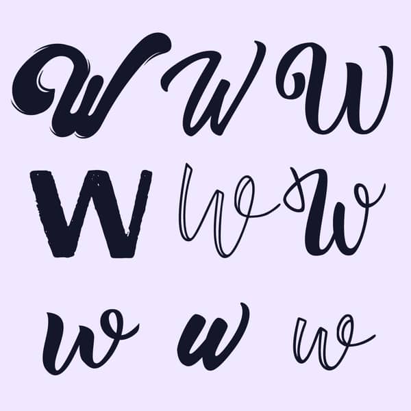 handlettering buchstaben-alphabet W