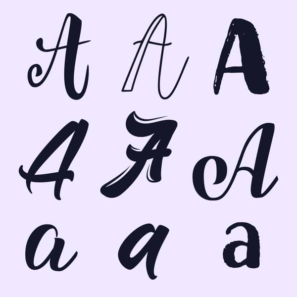 handlettering buchstaben-alphabet A