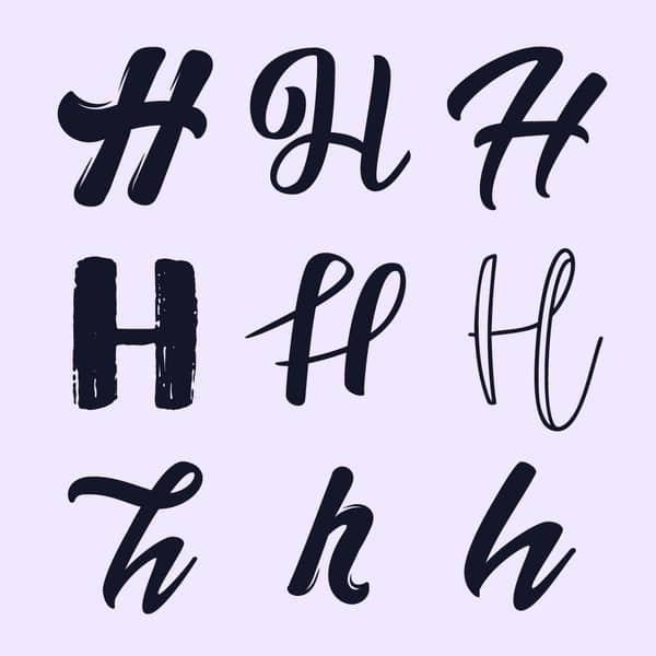 handlettering buchstaben-alphabet H