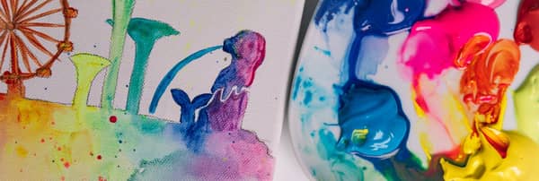 Palette mit Leinwand