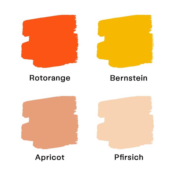 Rotorange, Bernstein, Apricot, Pfirsich