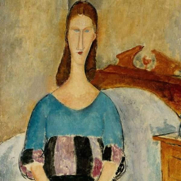 Amedeo Modigliani Frau auf einem Bett