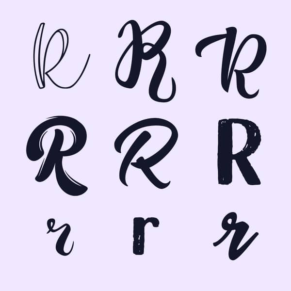handlettering buchstaben-alphabet R