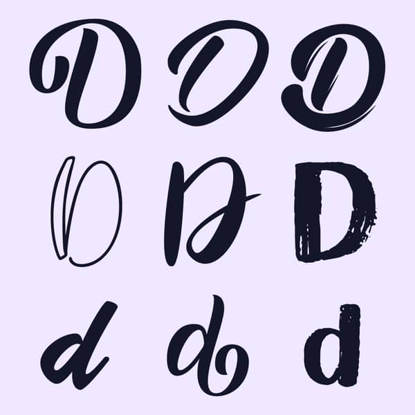 handlettering buchstaben-alphabet d