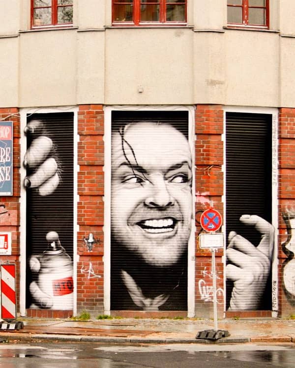 Jack Nicholson Shining Streetart in Berlin