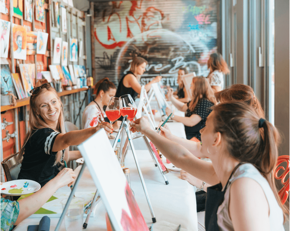 Deine private artnight Feier der ArtNight-Teilnehmer bei einer privaten ArtNight-Veranstaltung