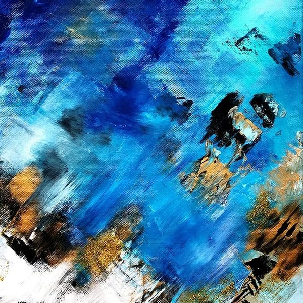 Glitzer Blau Weiß – Bild 1 von 1