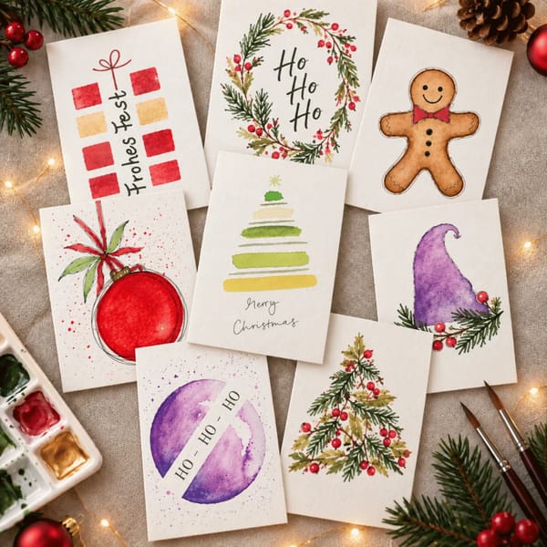 Aquarell: Weihnachtskarten – Bild 1 von 5