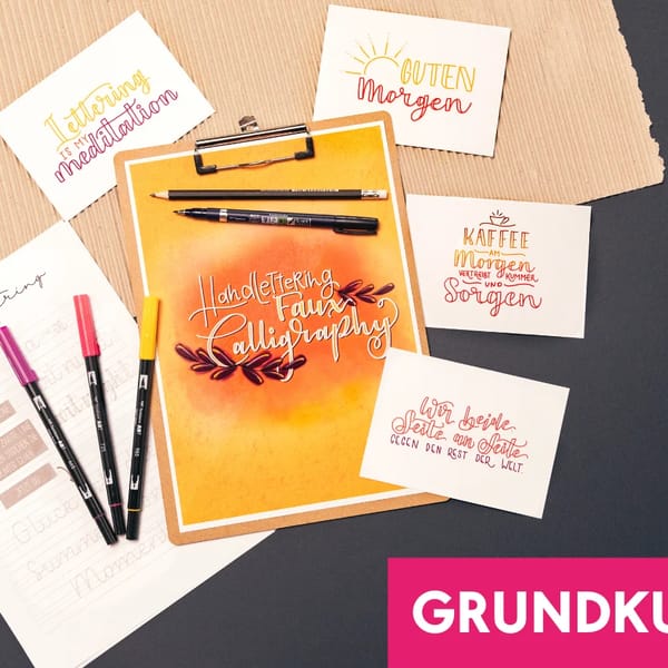 Grundkurs: Handlettering – Faux Calligraphy – Bild 1 von 1