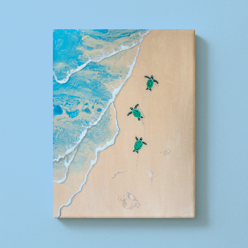 Beliebte Motive Spuren im Sand