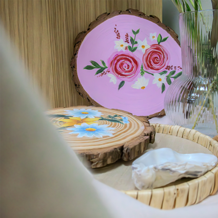 The Art of Wood Painting: Flowers