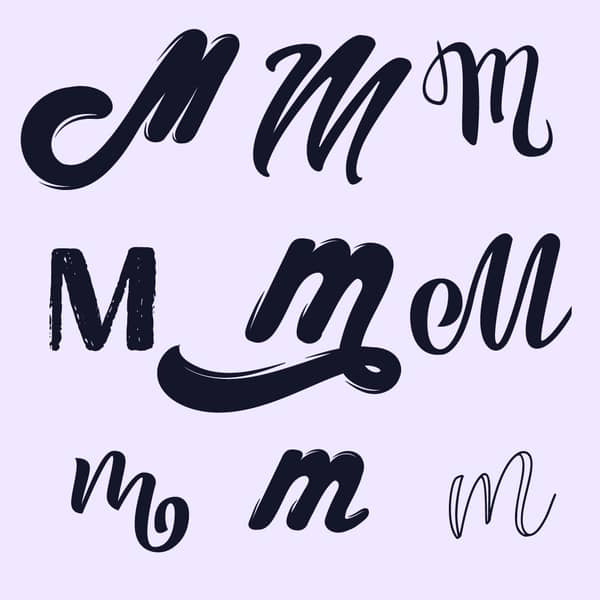 handlettering buchstaben-alphabet M handlettering buchstaben-alphabet M