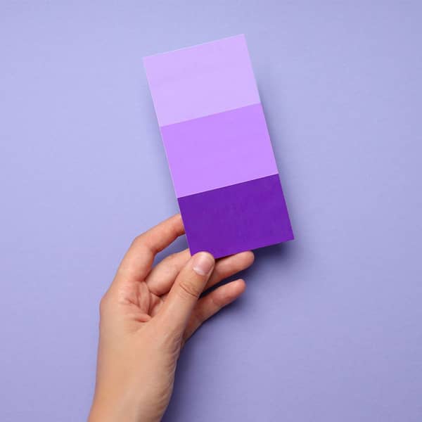 Abstufungen der Farbe Lila